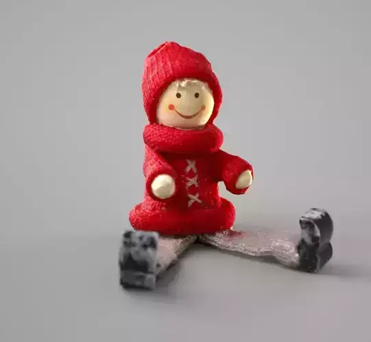 Wooden Decorative Doll Figure 1