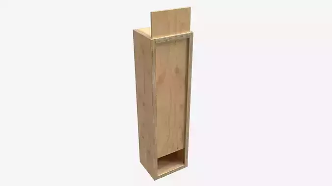 Wooden box for wine bottle
