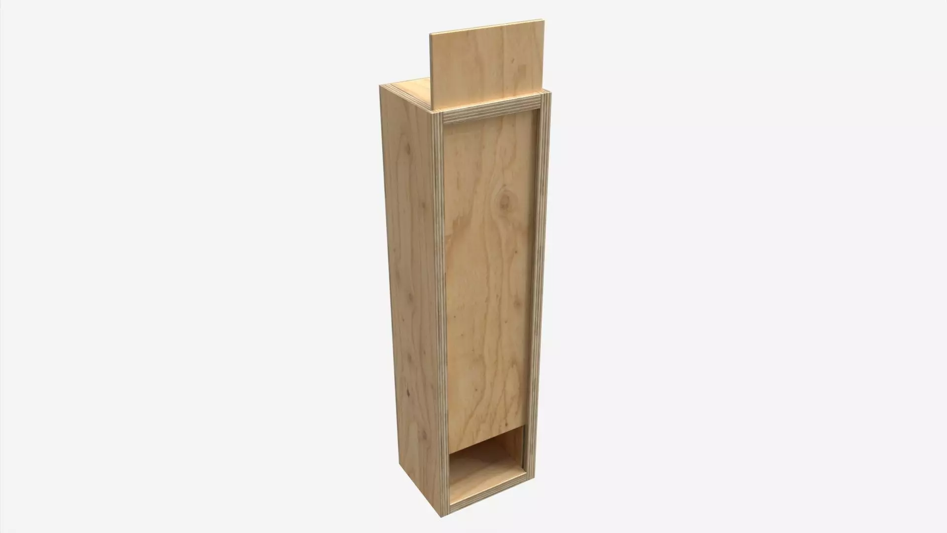 Wooden box for wine bottle 3D model