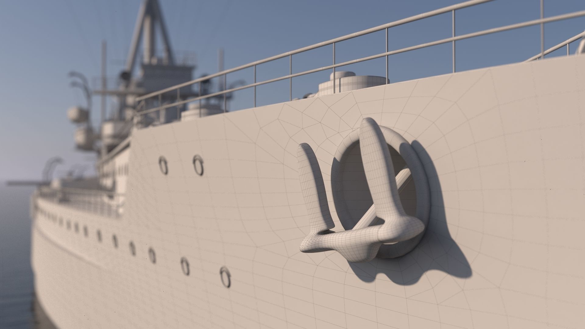 SuperB Warship 3D model_9