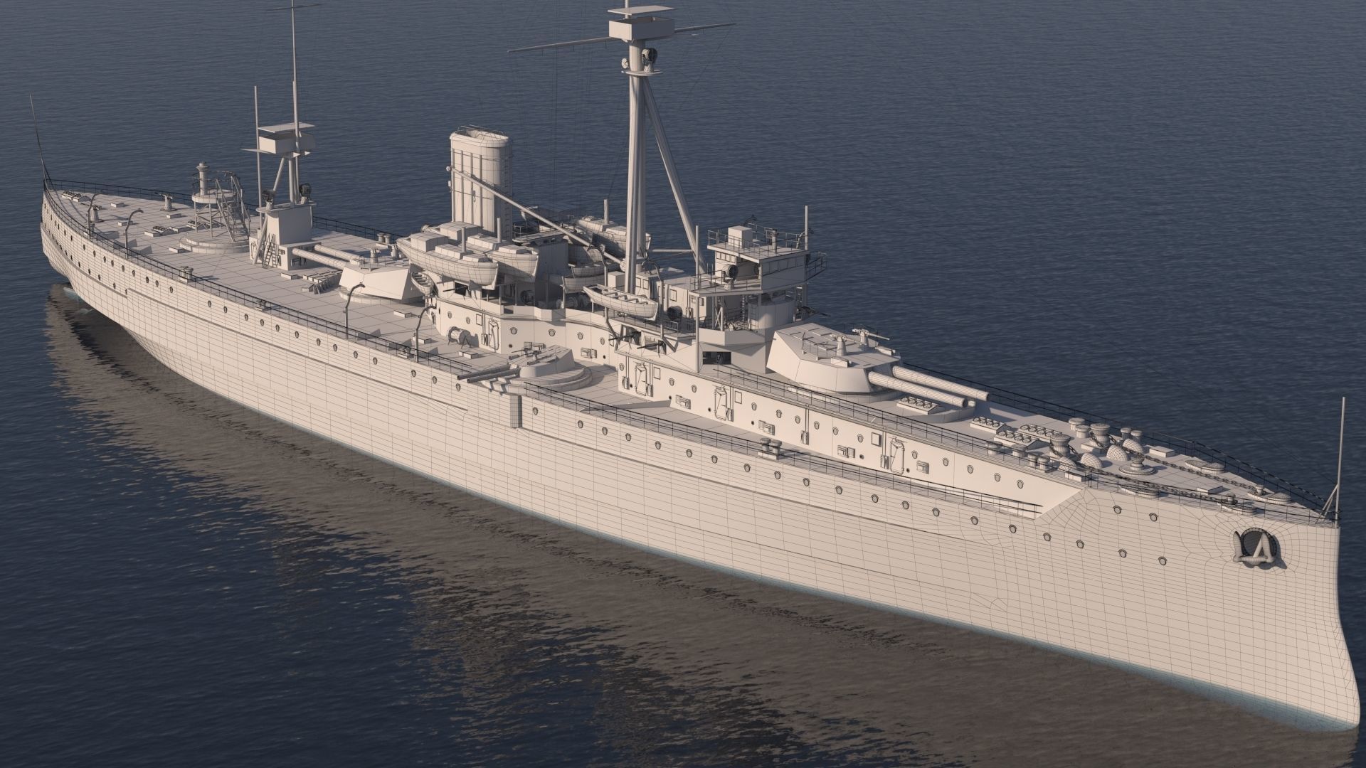 SuperB Warship 3D model_15