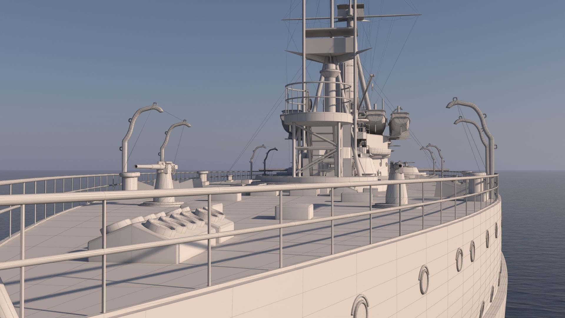 SuperB Warship 3D model_11