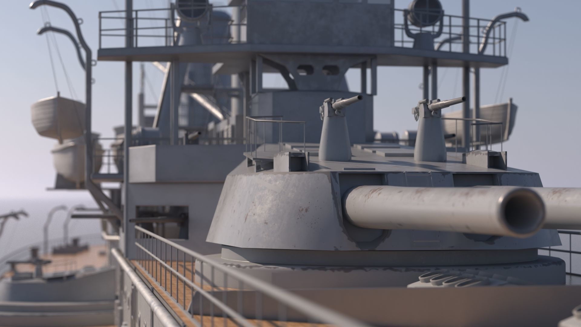 SuperB Warship 3D model_12