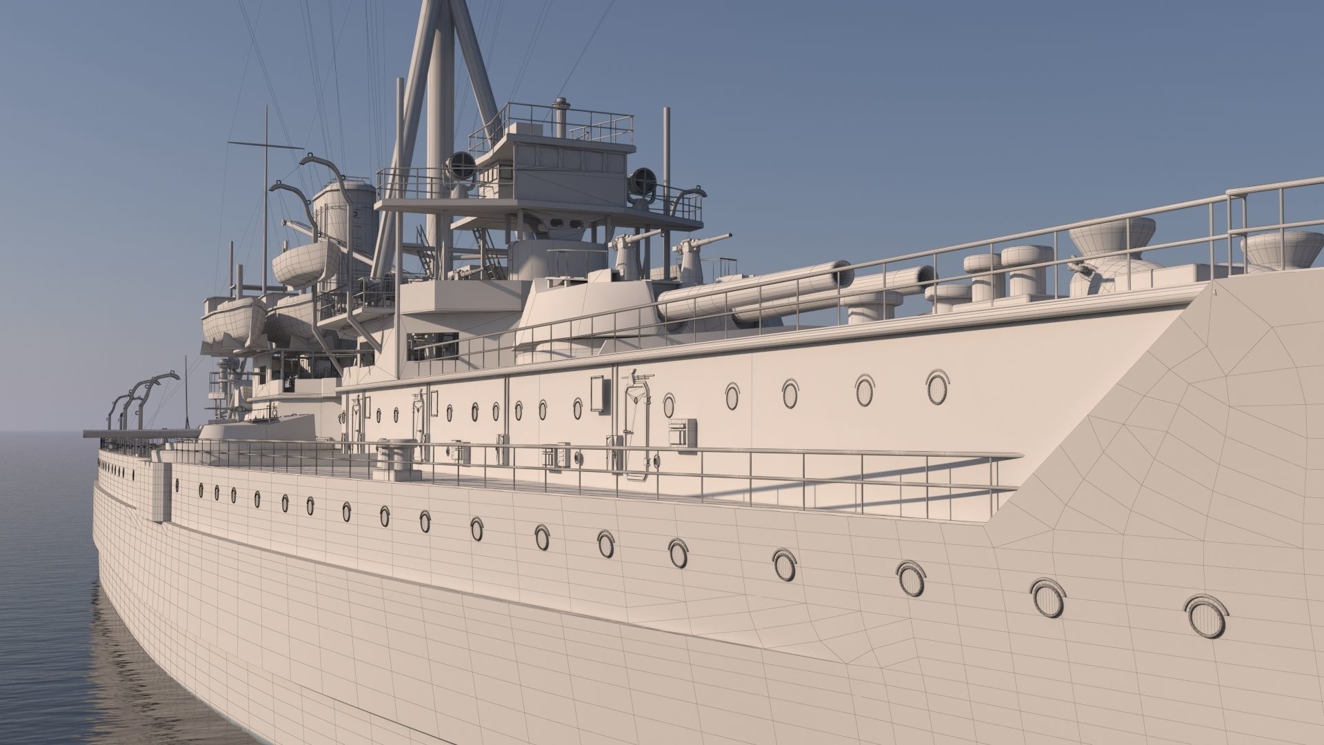 SuperB Warship 3D model_3