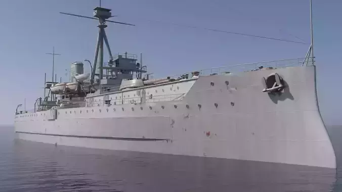 SuperB Warship 3D model