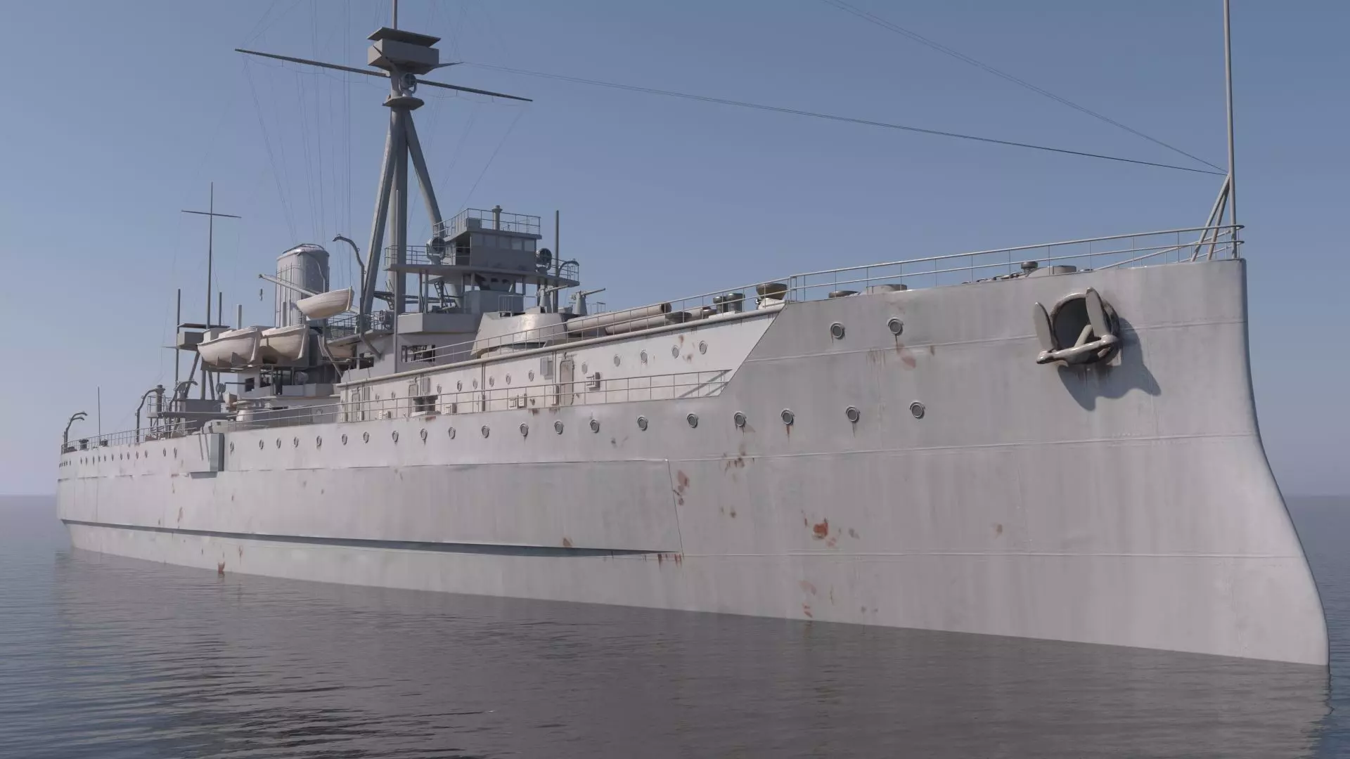 SuperB Warship 3D model_0