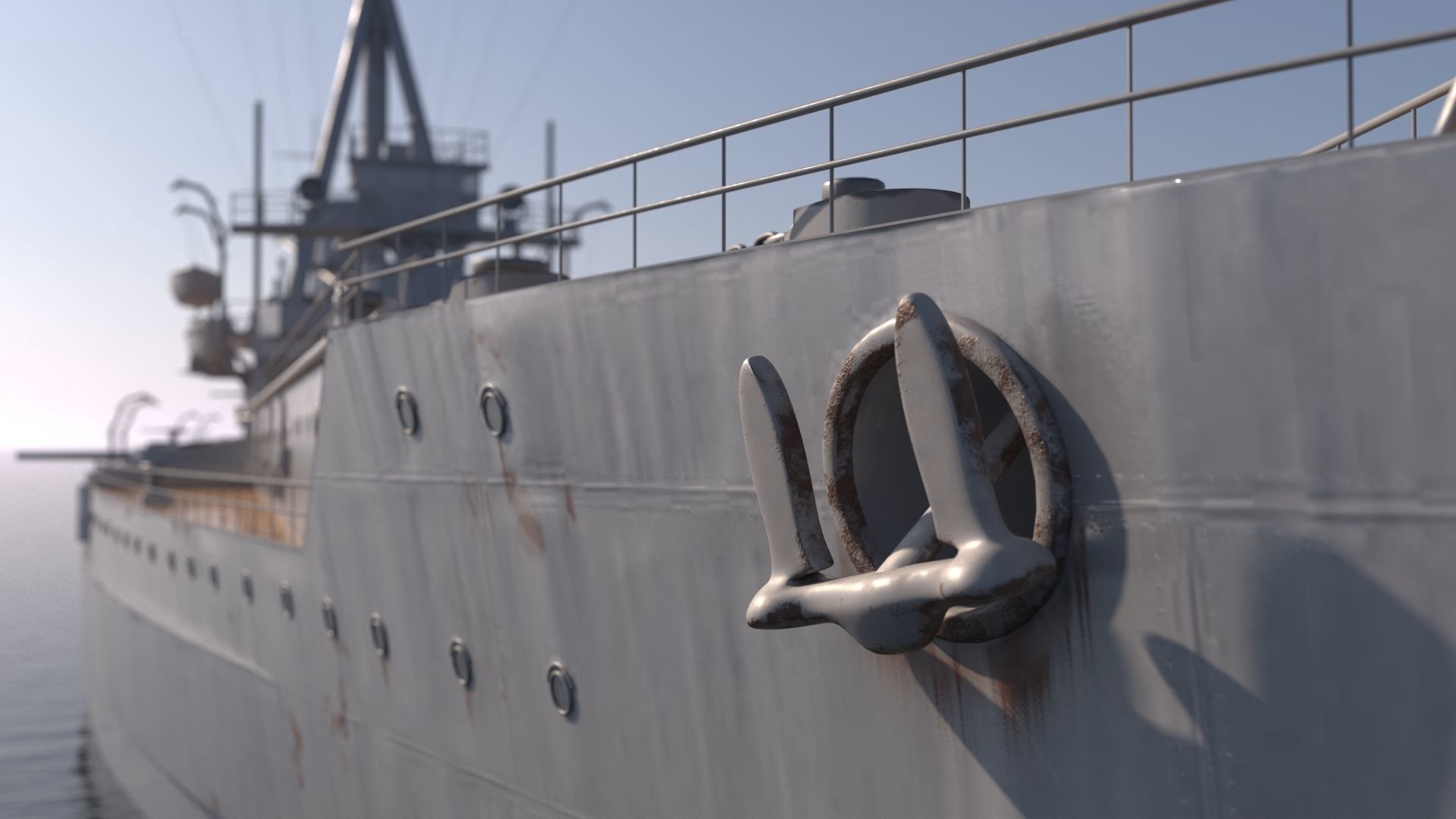 SuperB Warship 3D model_8