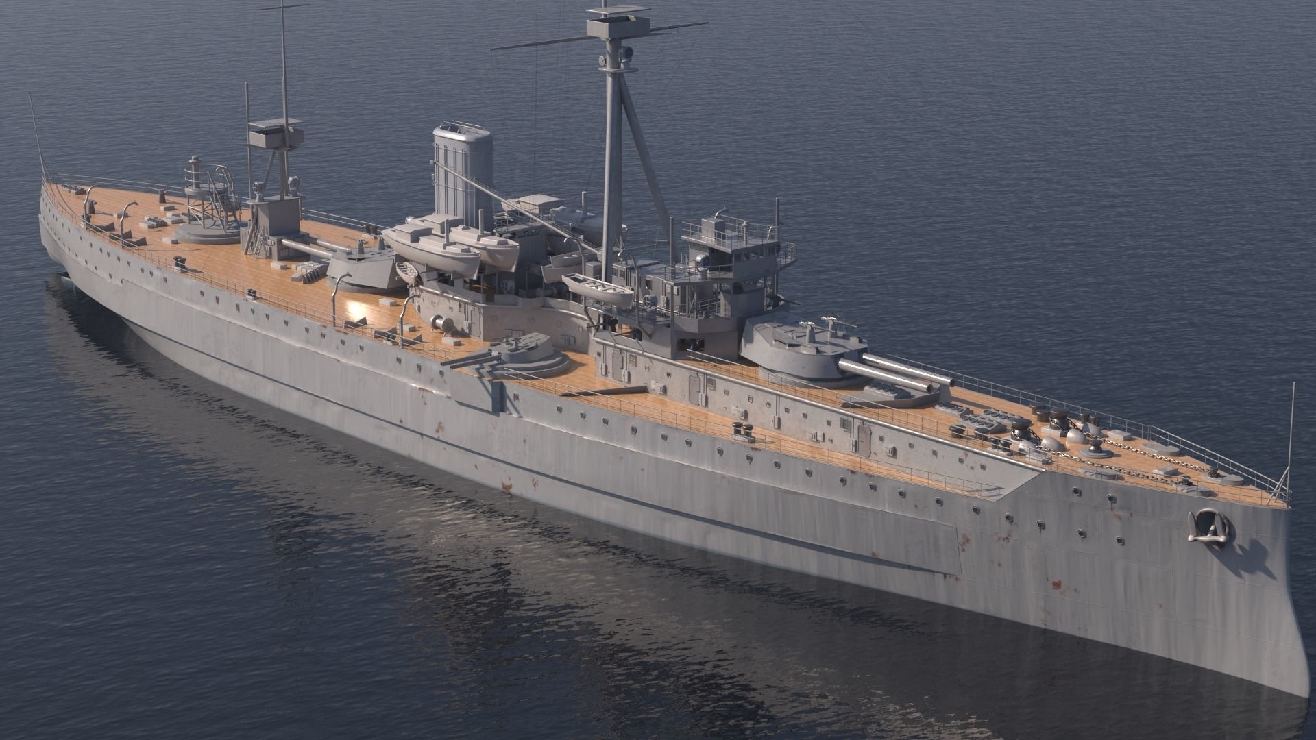 SuperB Warship 3D model_14