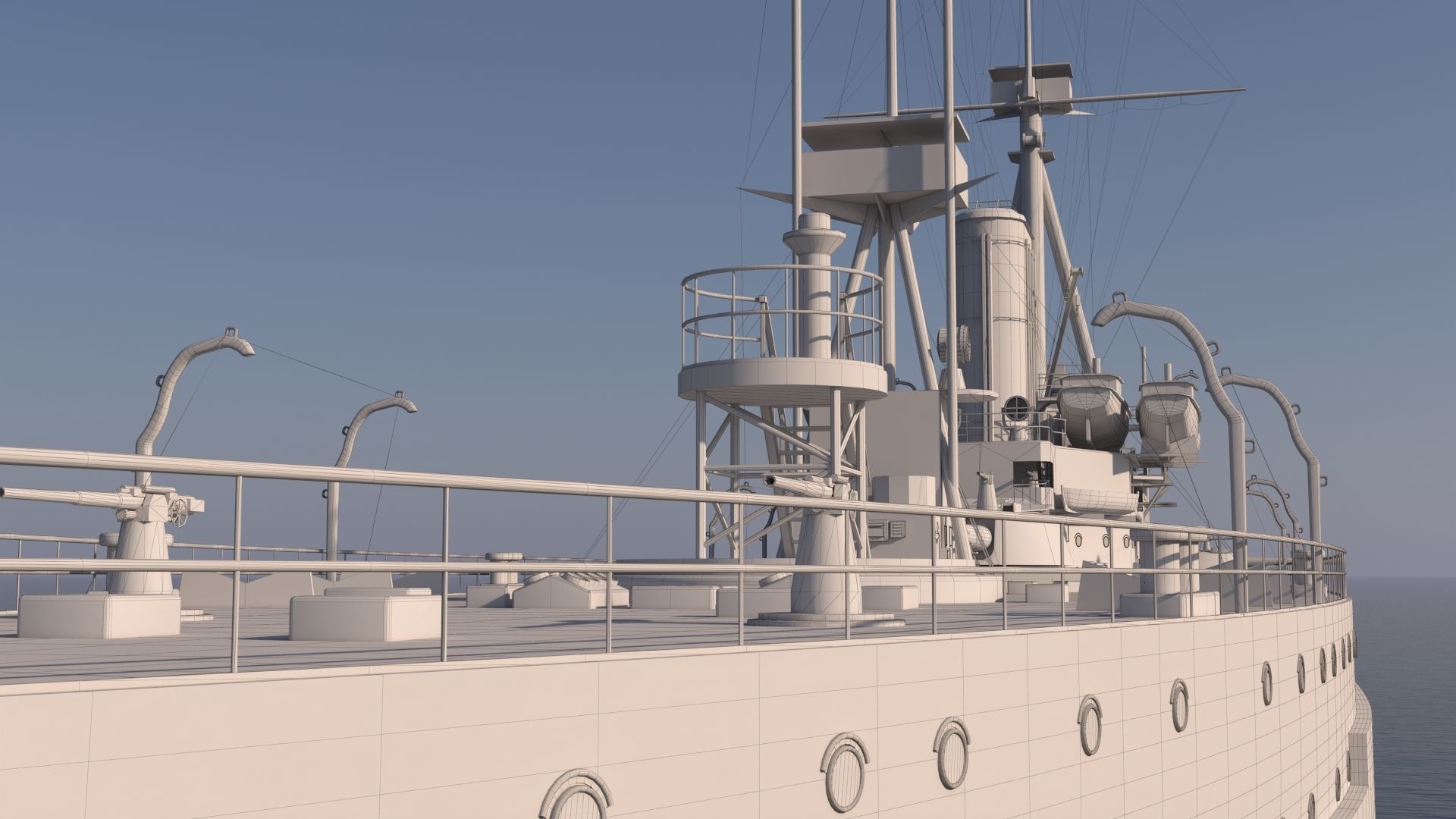 SuperB Warship 3D model_19