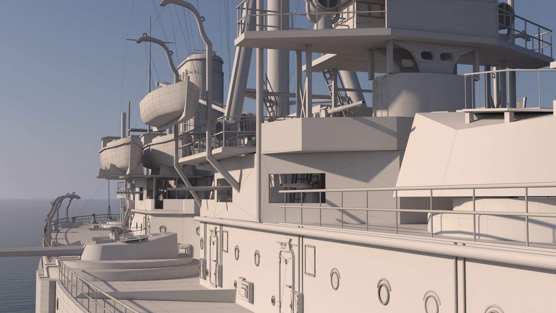 SuperB Warship 3D model_21