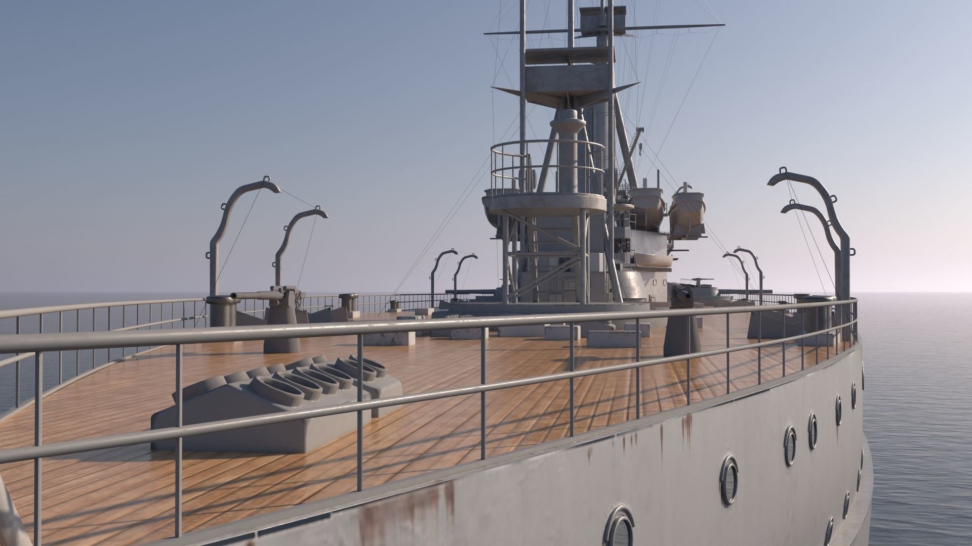 SuperB Warship 3D model_10