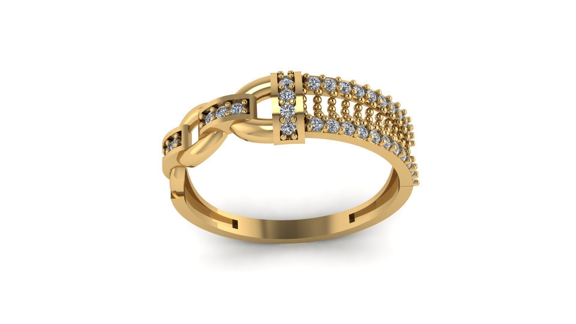 wedding Ring cocktail gemstone printable 026 3D print model_1