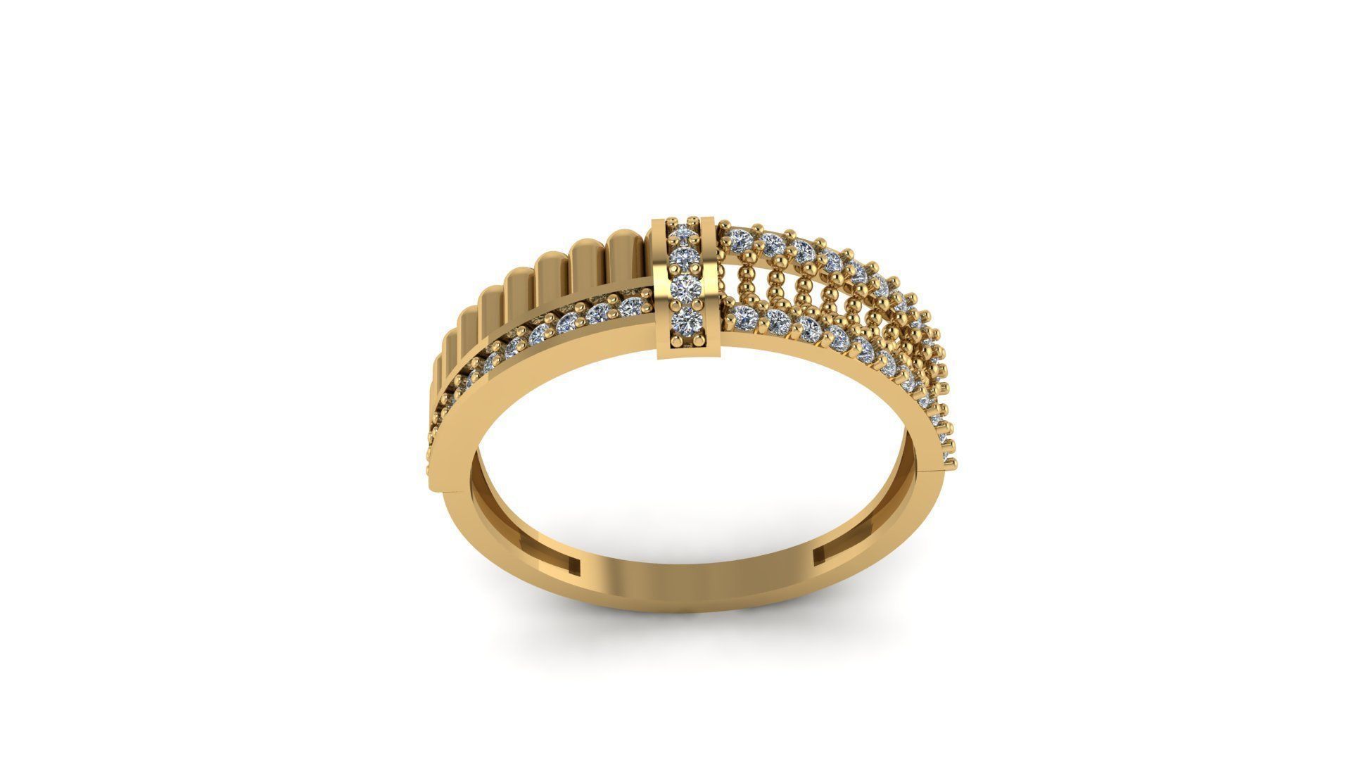 wedding Ring cocktail gemstone printable 028 3D print model_1