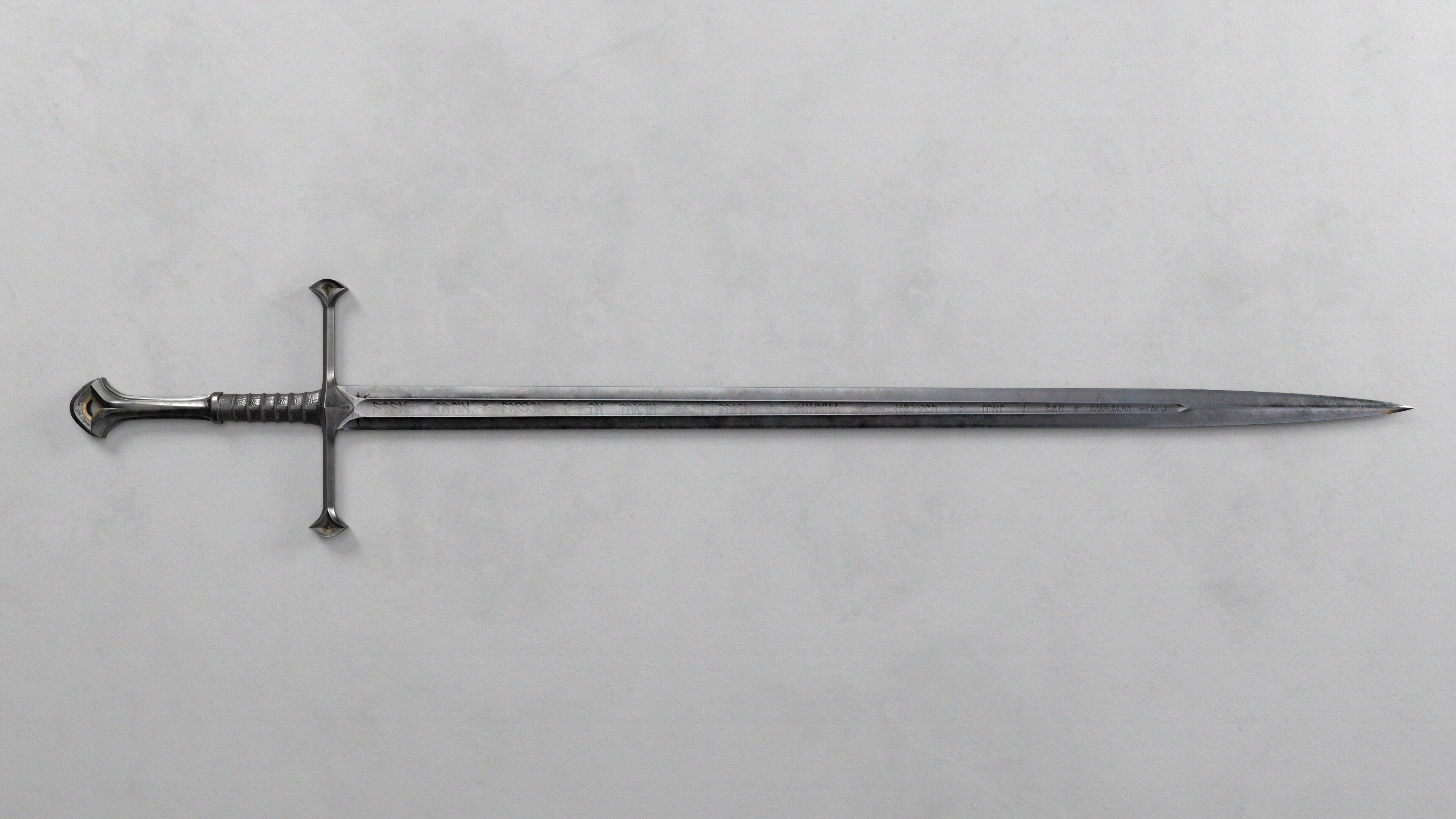 Lord of the Rings sword Anduril - PBR legendary weapon Low-poly 3D model_4