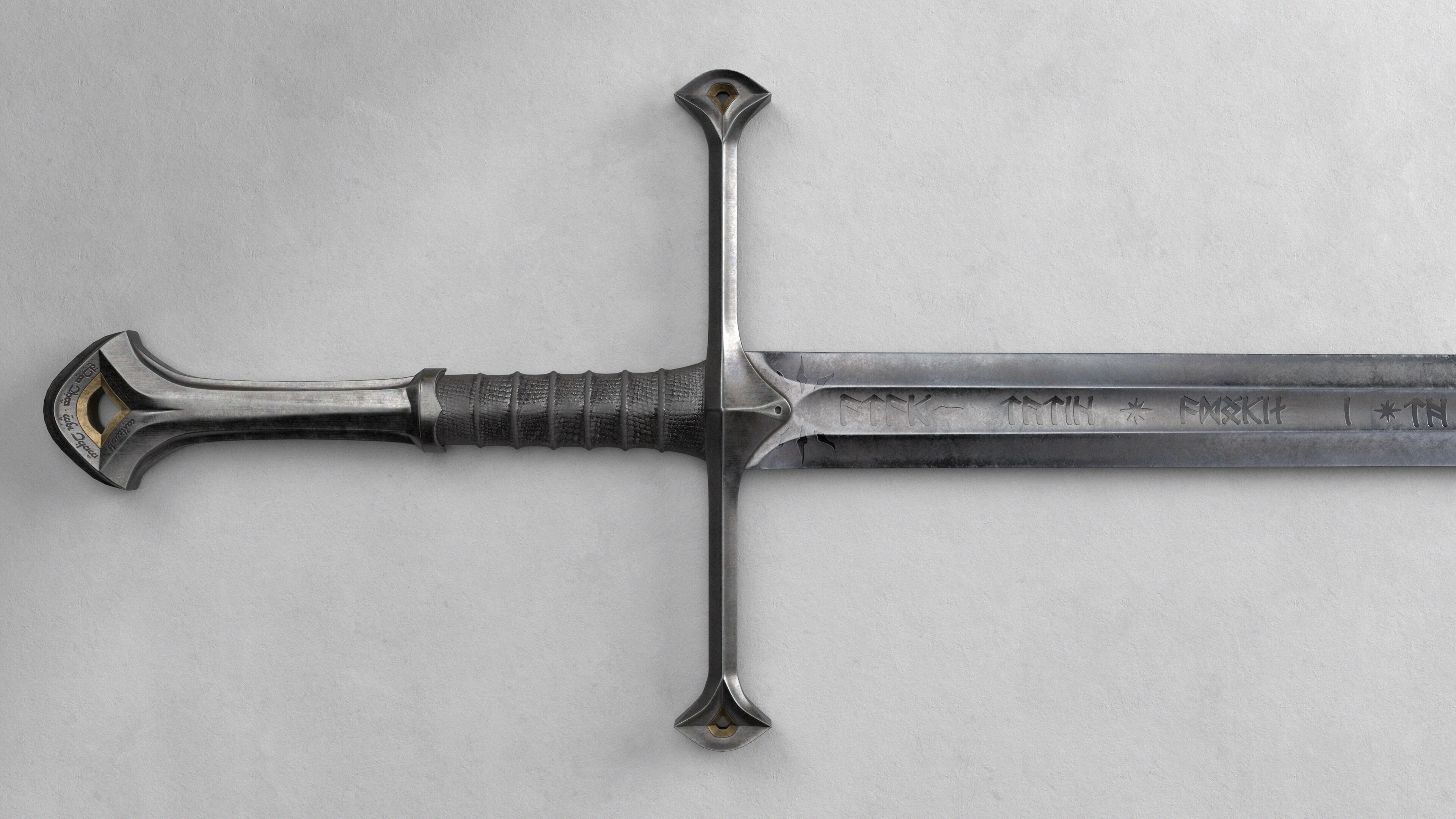 Lord of the Rings sword Anduril - PBR legendary weapon Low-poly 3D model_3