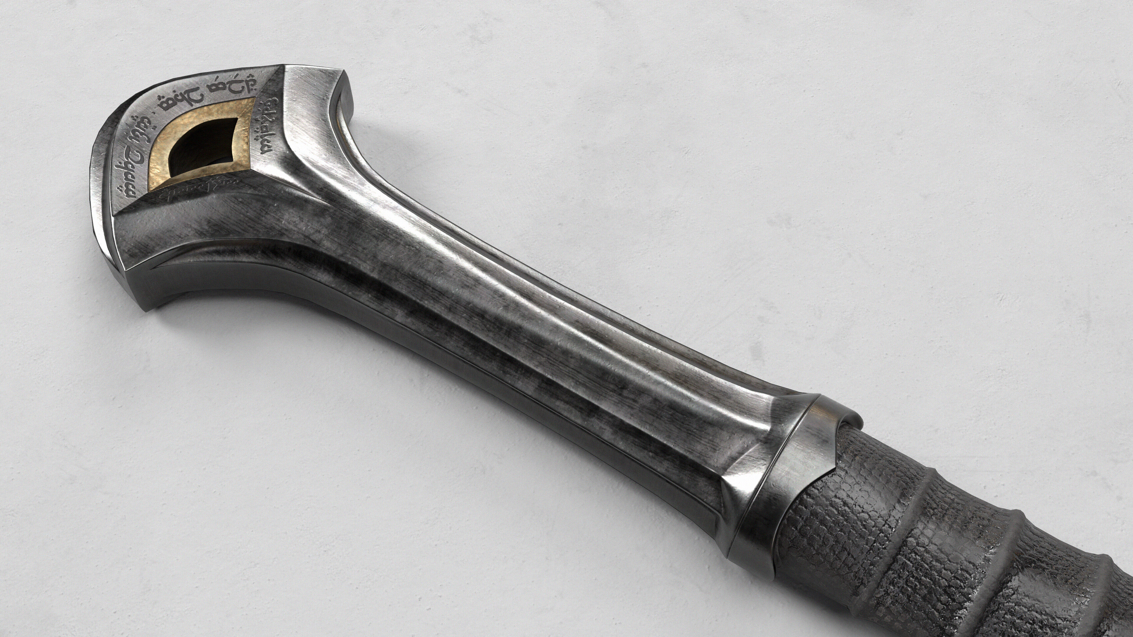 Lord of the Rings sword Anduril - PBR legendary weapon Low-poly 3D model_6