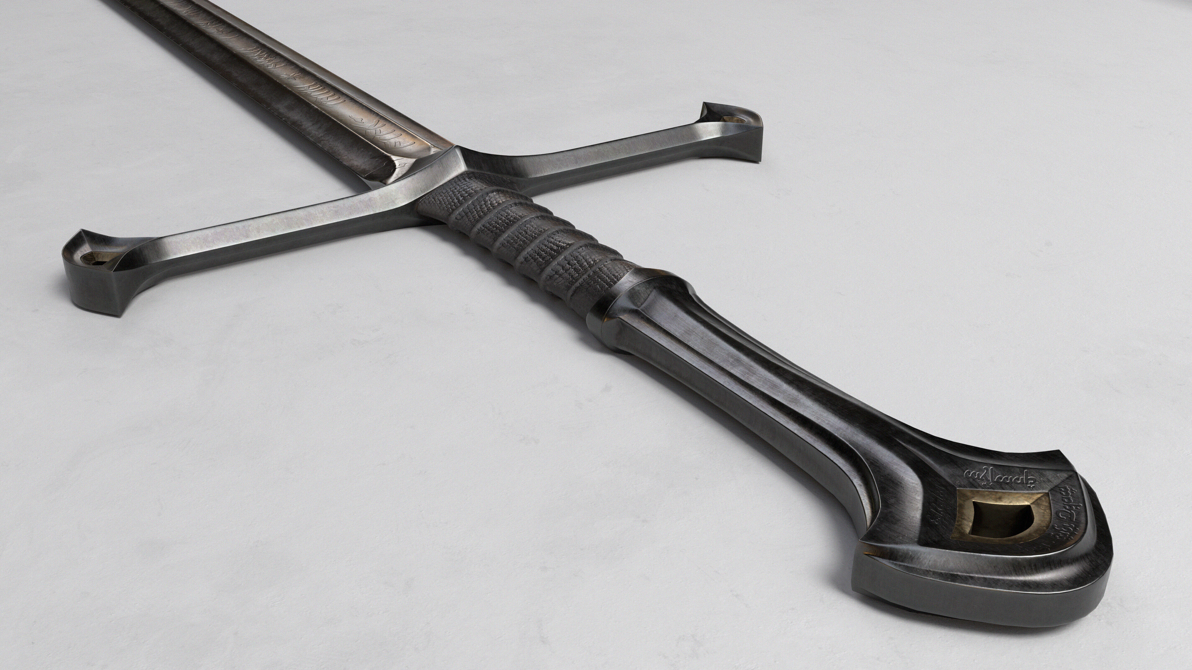 Lord of the Rings sword Anduril - PBR legendary weapon Low-poly 3D model_5