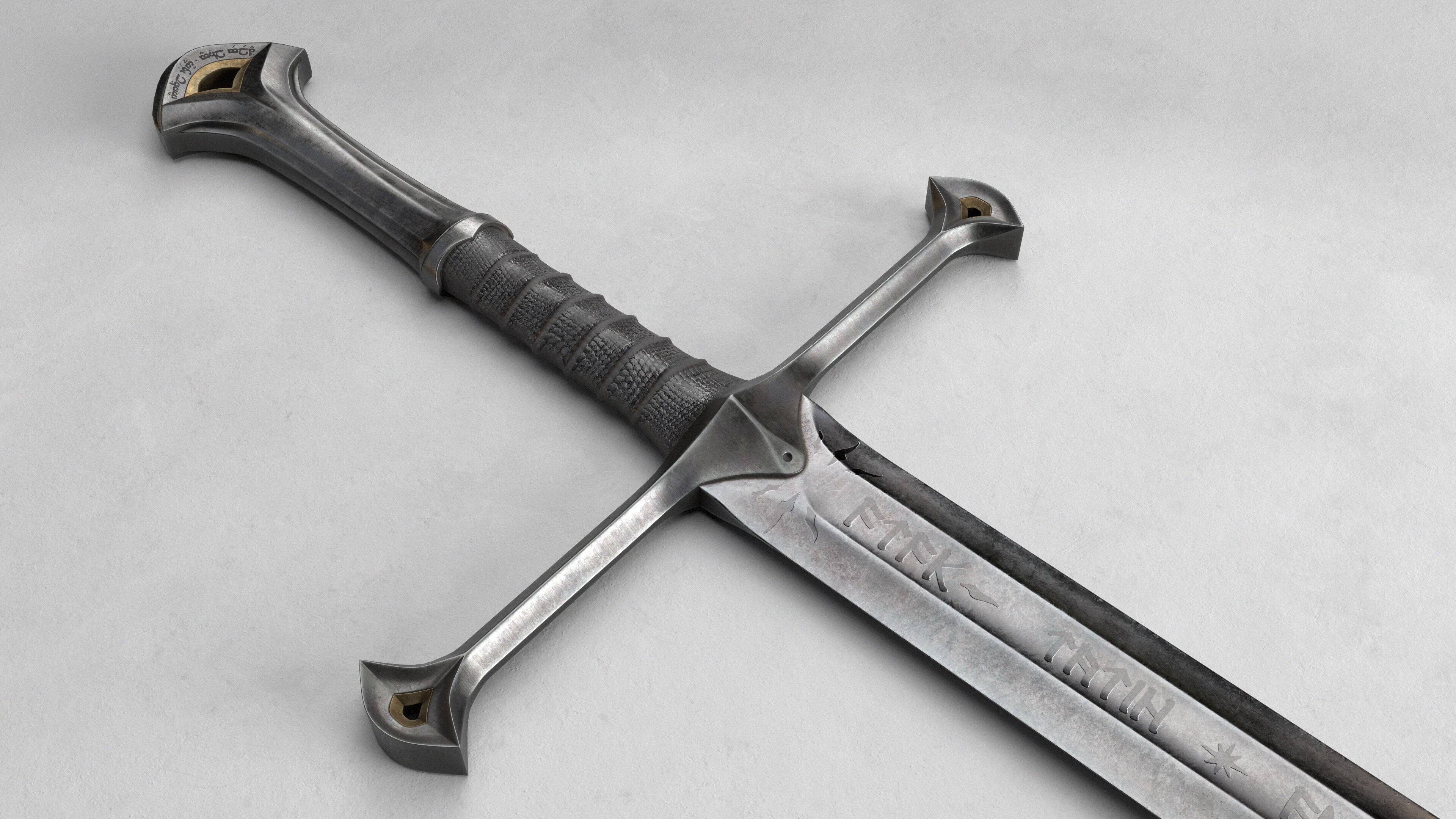 Lord of the Rings sword Anduril - PBR legendary weapon Low-poly 3D model_1