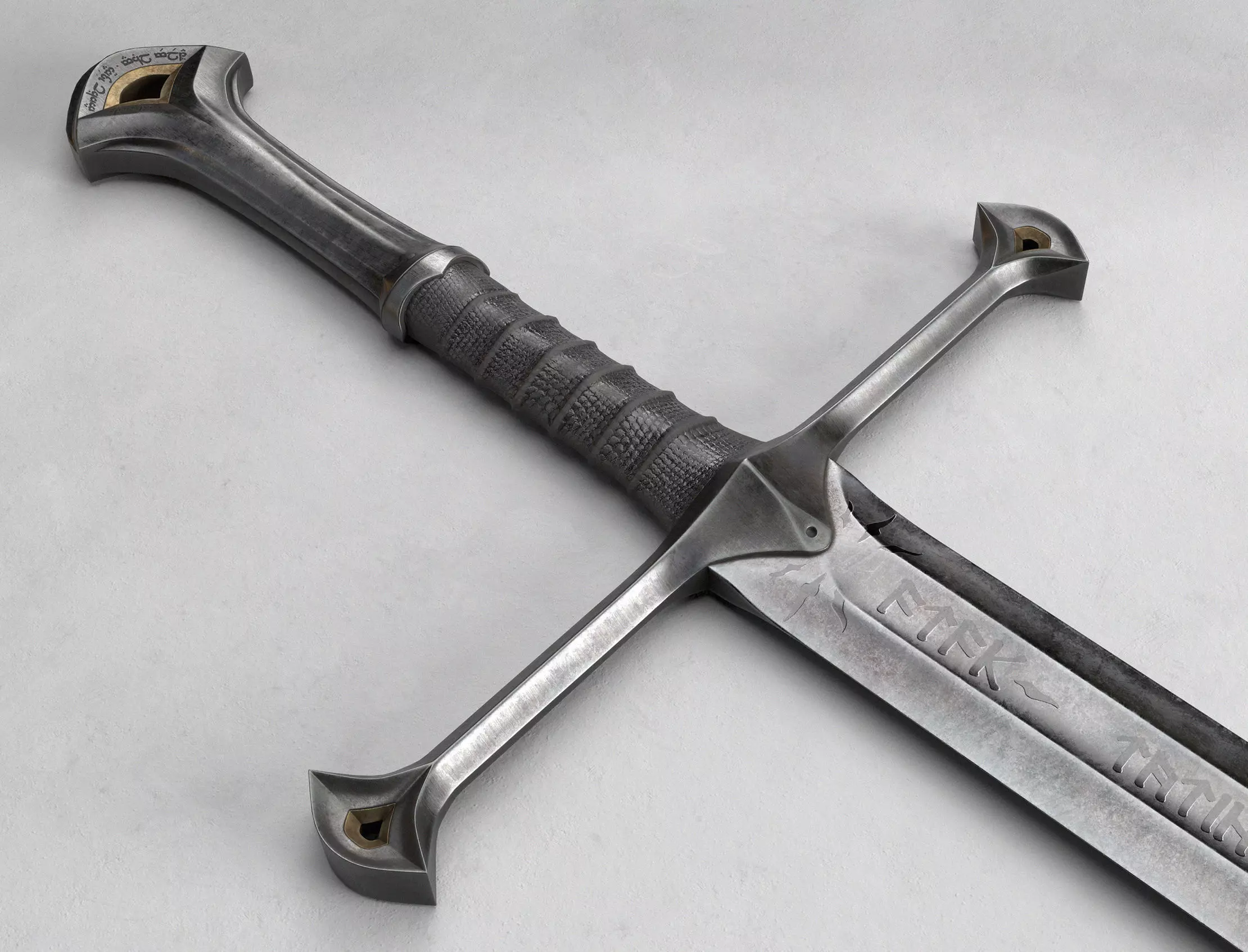 Lord of the Rings sword Anduril - PBR legendary weapon Low-poly 3D model_0