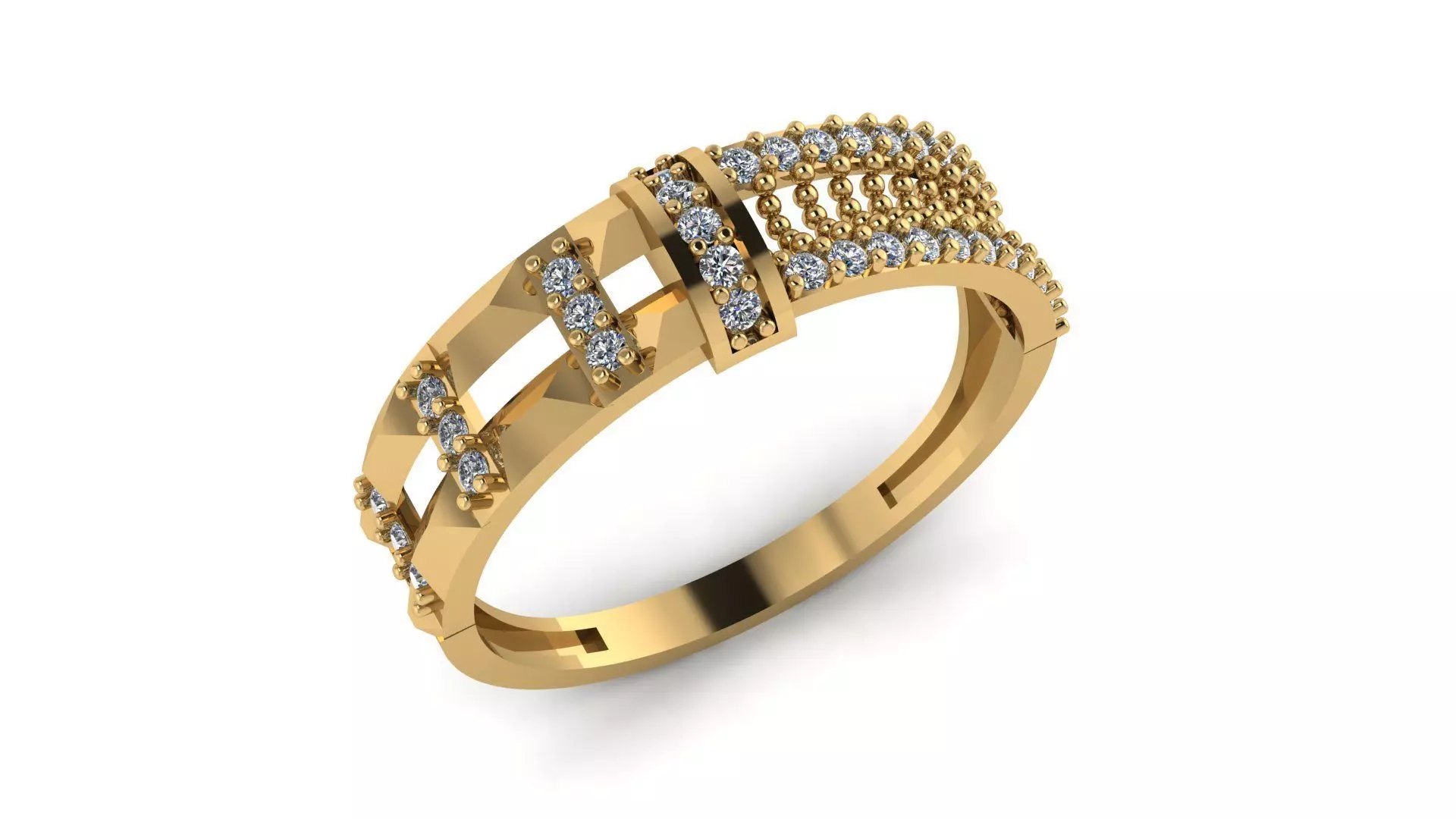 wedding Ring cocktail gemstone printable 030 3D print model_0