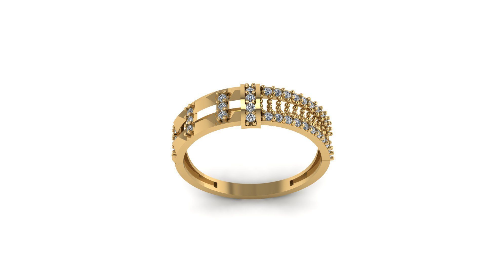 wedding Ring cocktail gemstone printable 030 3D print model_1