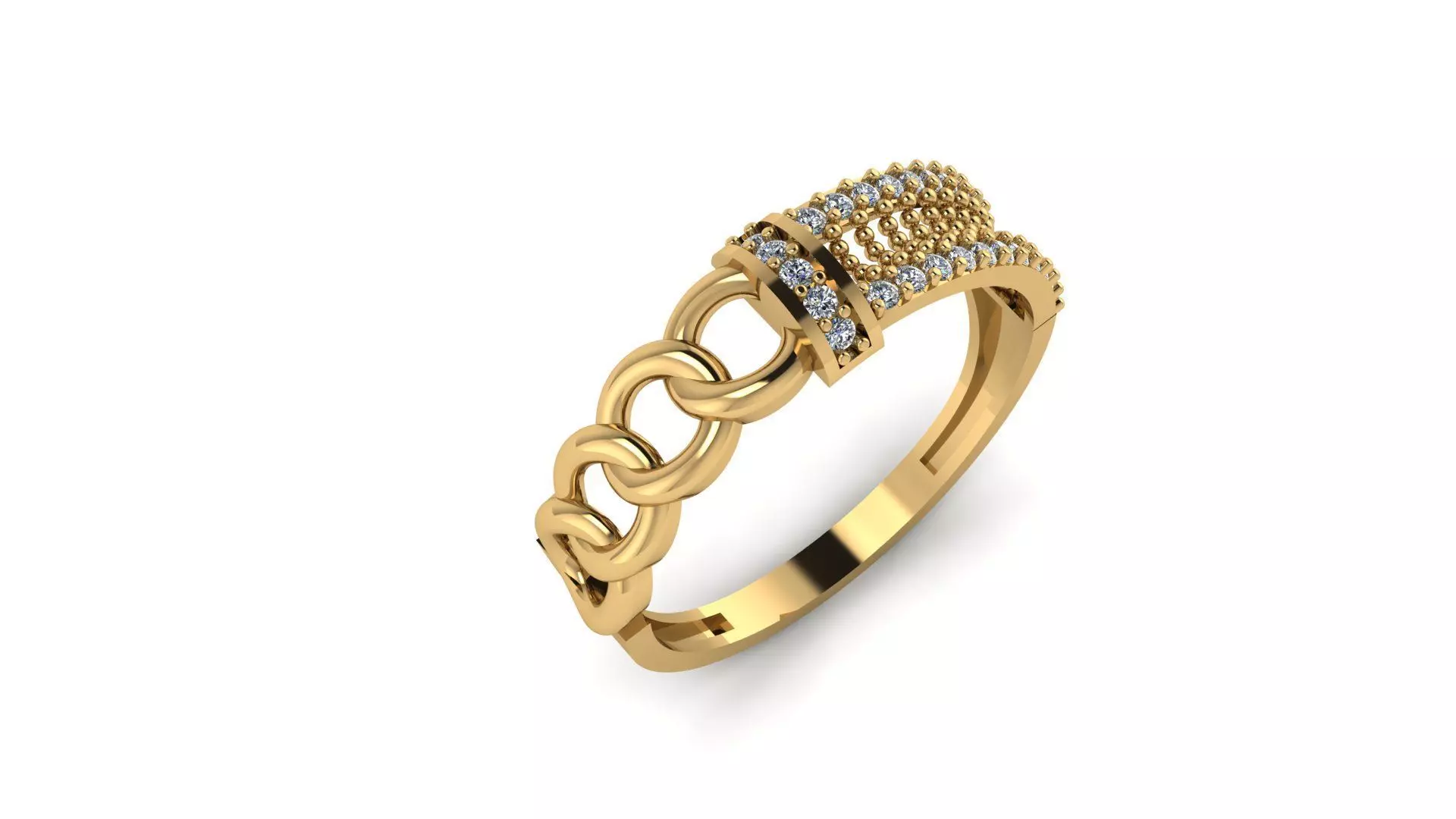 wedding Ring cocktail gemstone printable 031 3D print model_0