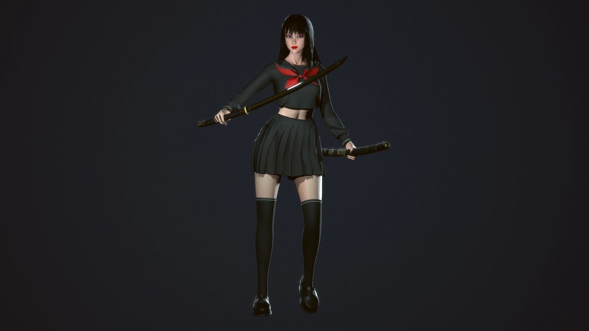 Common Cloth Girls Pack 3D Model Collection_8