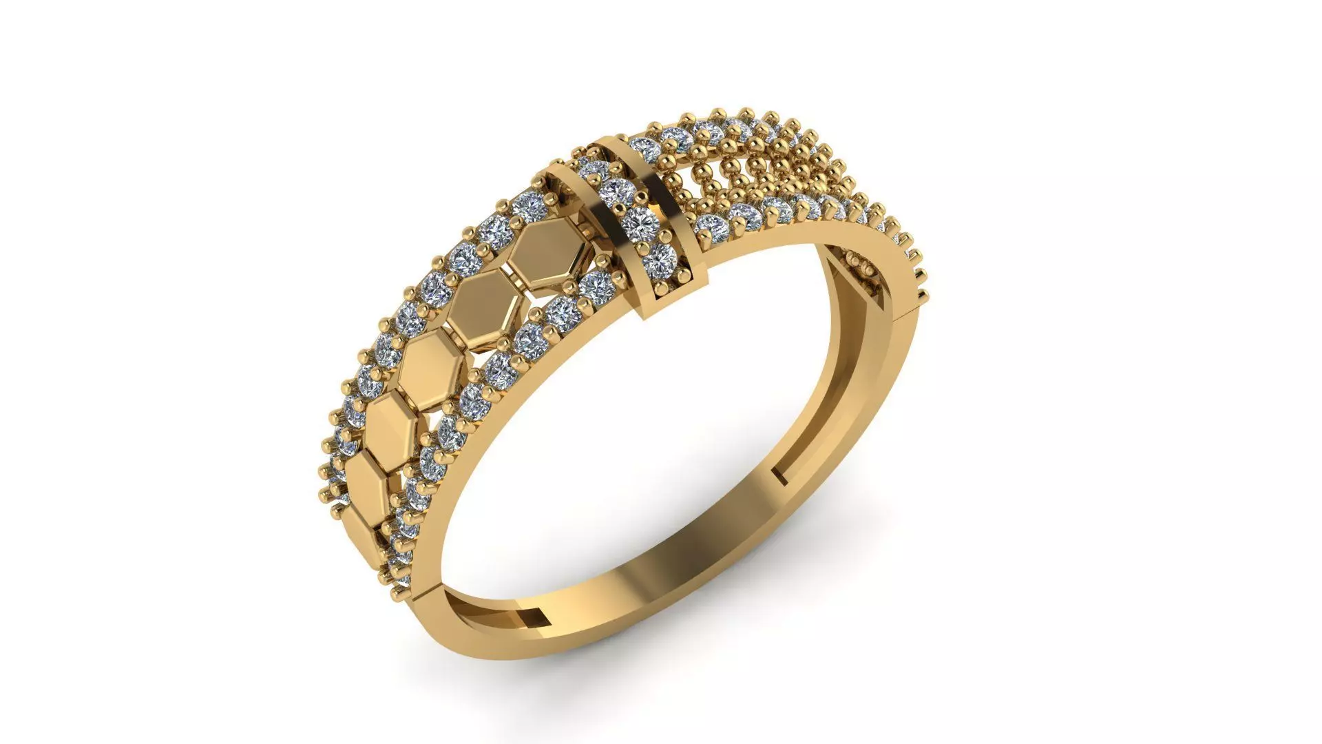 wedding Ring cocktail gemstone printable 033 3D print model_0