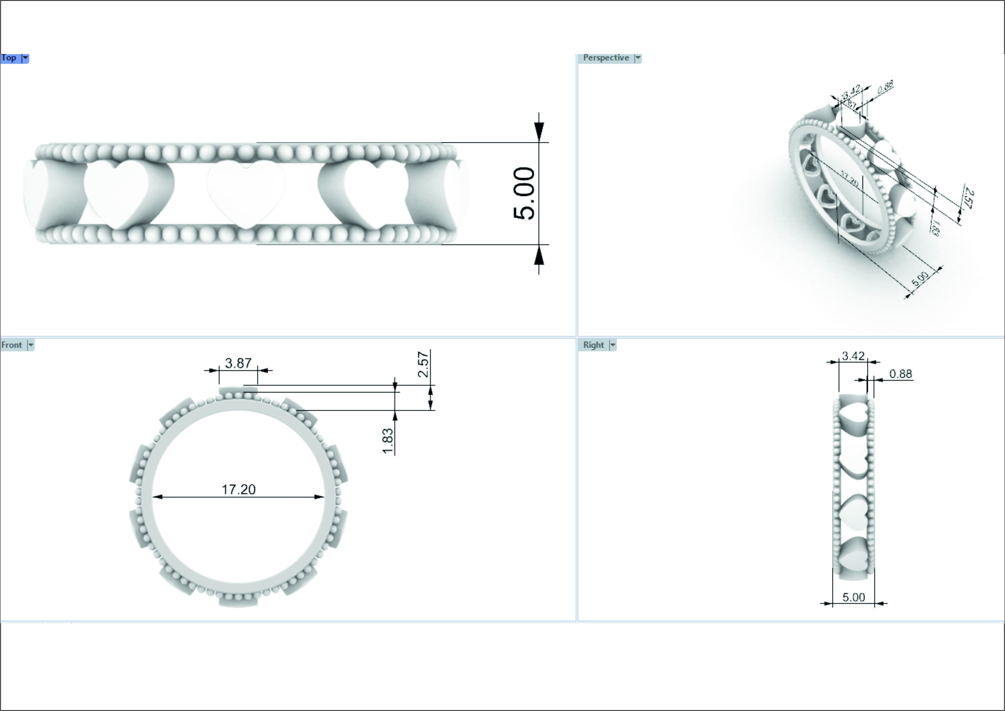 Heart Ring 1 3D print model_7