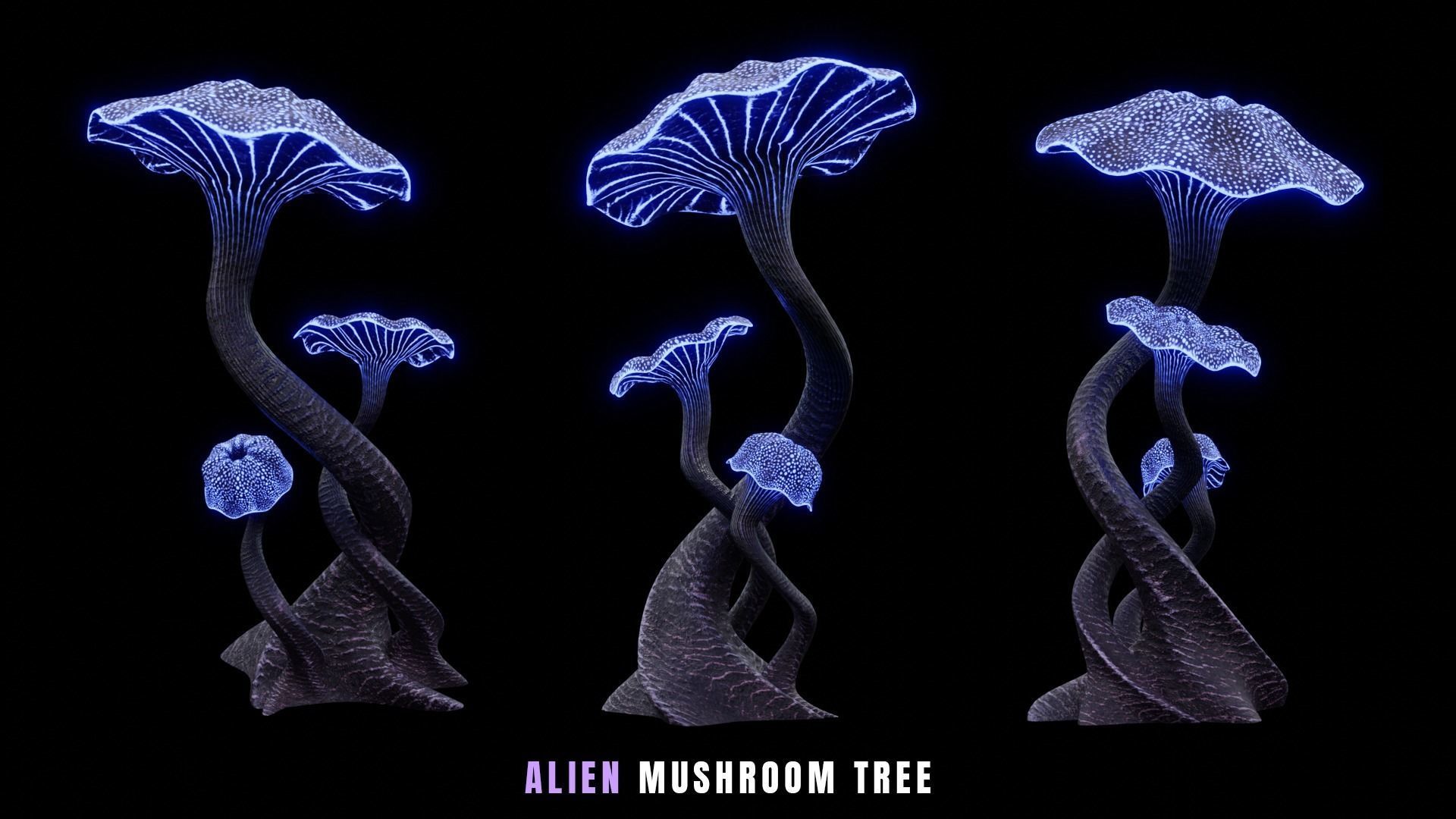 3D model Alien Mushroom Tree VR / AR / low-poly | CGTrader