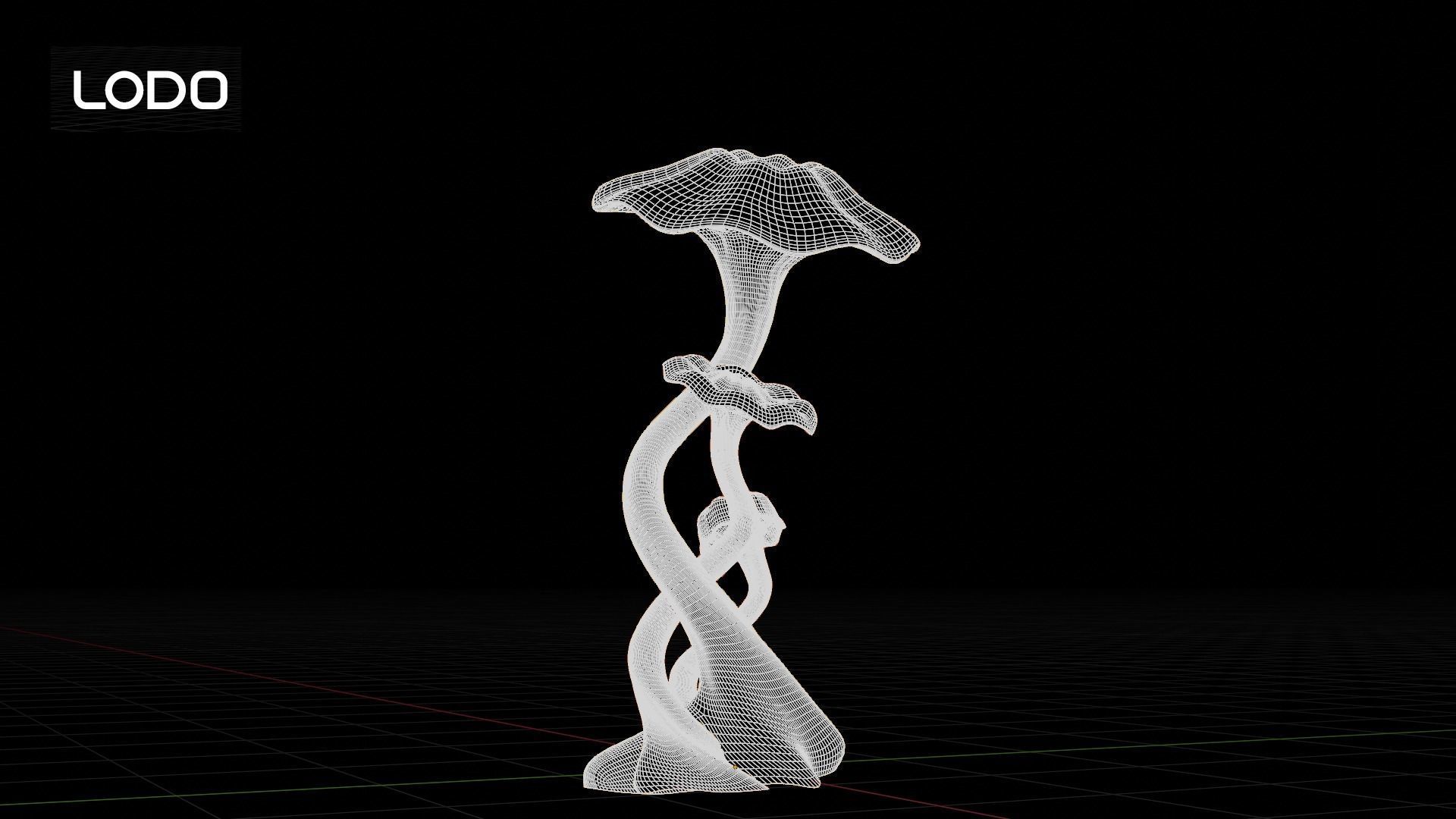 Alien Mushroom Tree Low-poly 3D model_13
