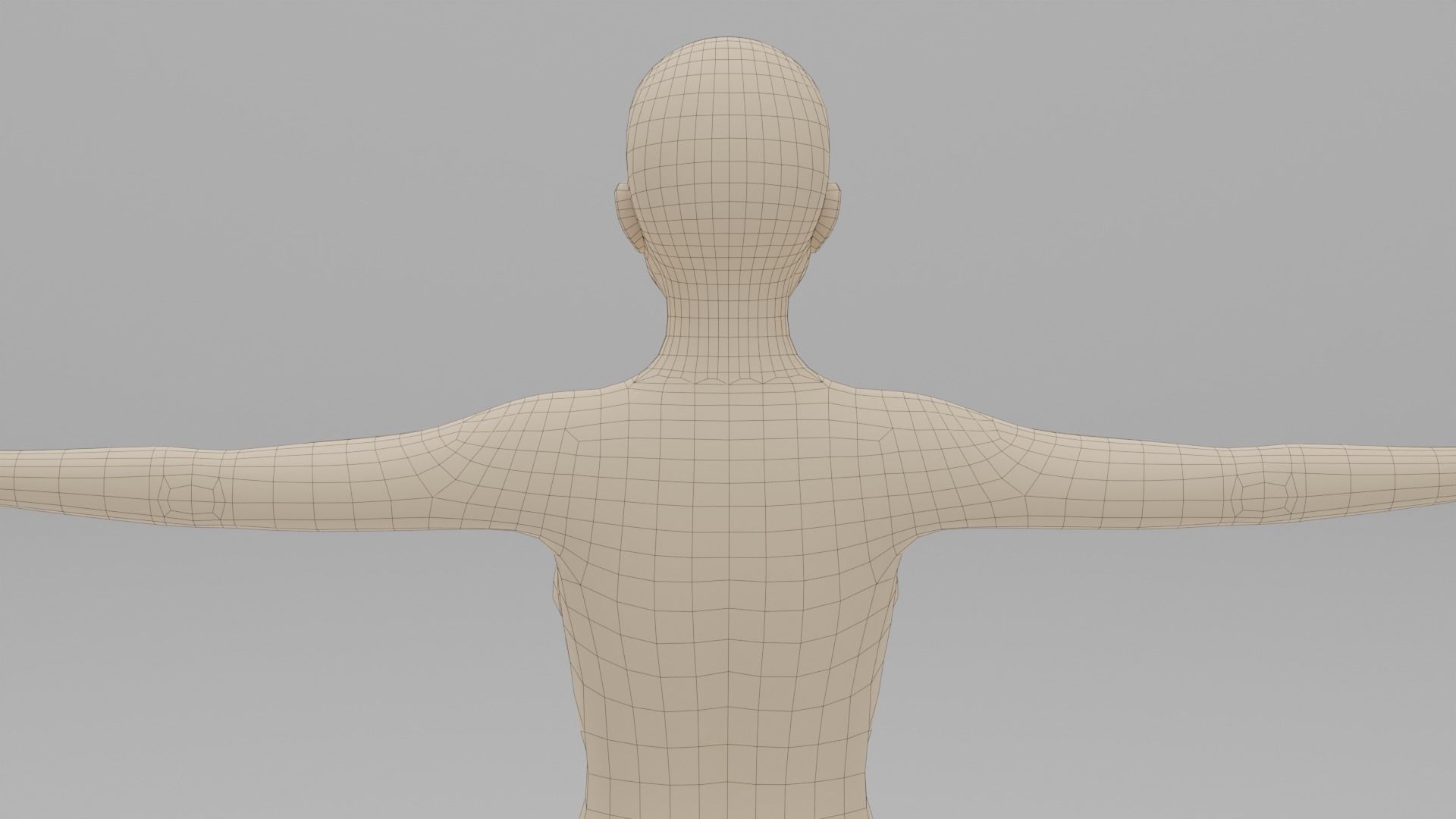 Female base mesh Free low-poly 3D model_5