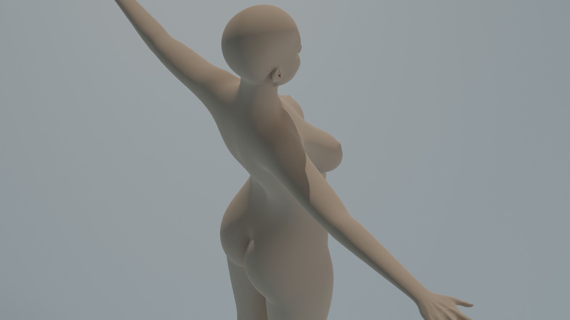 Female base mesh Free low-poly 3D model_18