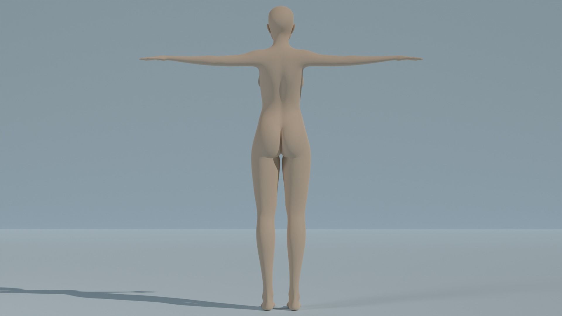 Female base mesh Free low-poly 3D model_14