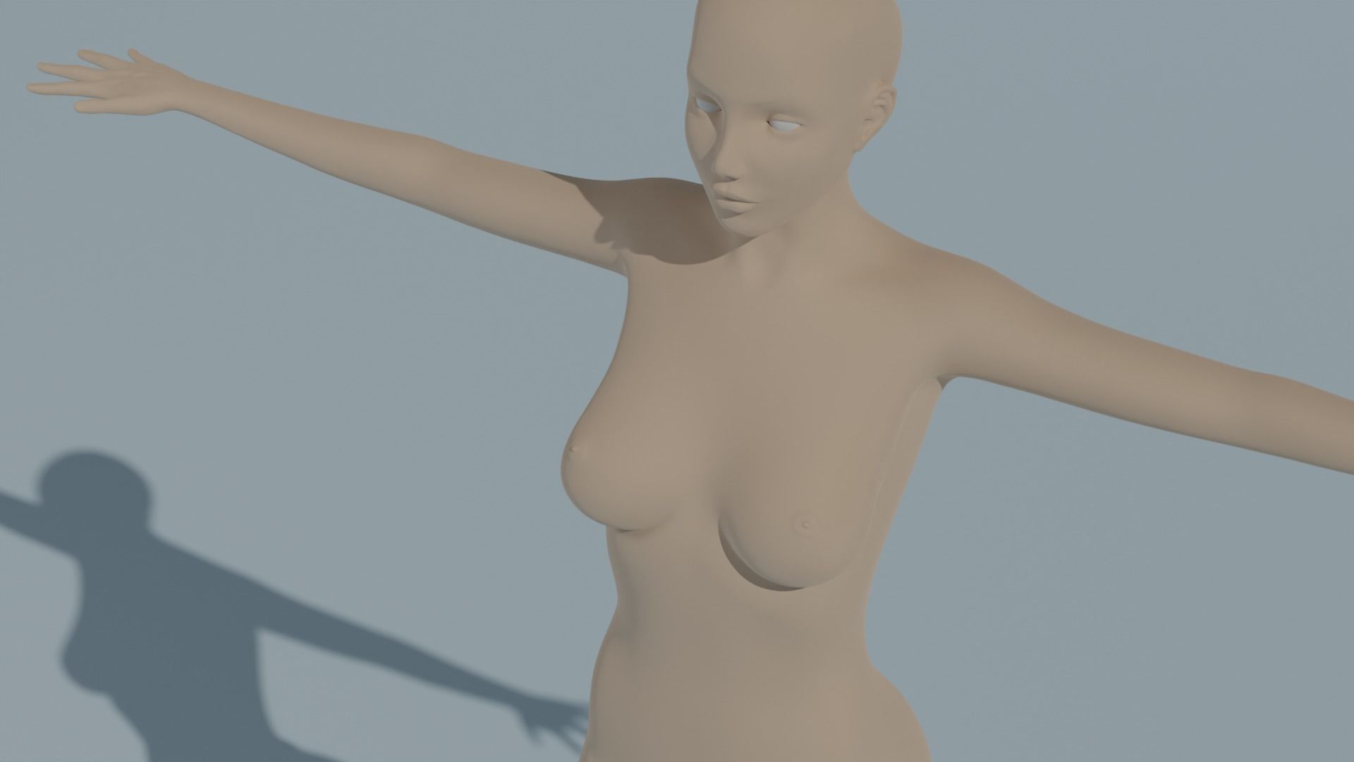 Female base mesh Free low-poly 3D model_15