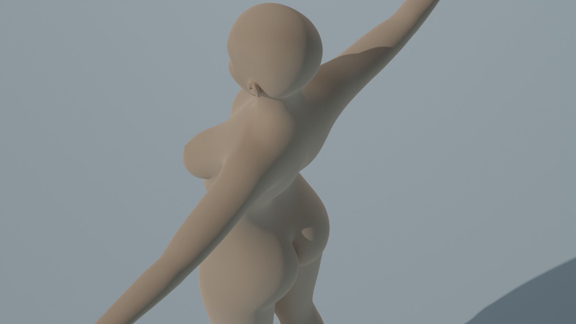 Female base mesh Free low-poly 3D model_17