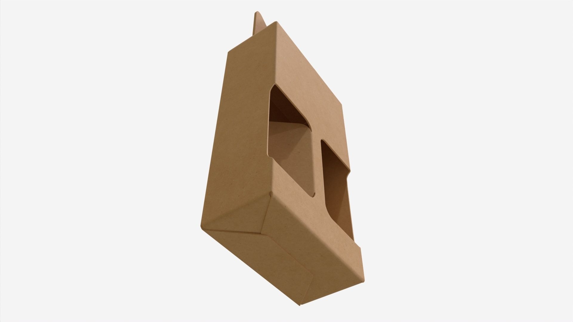 Bottle carboard gable box packaging 3D model_2