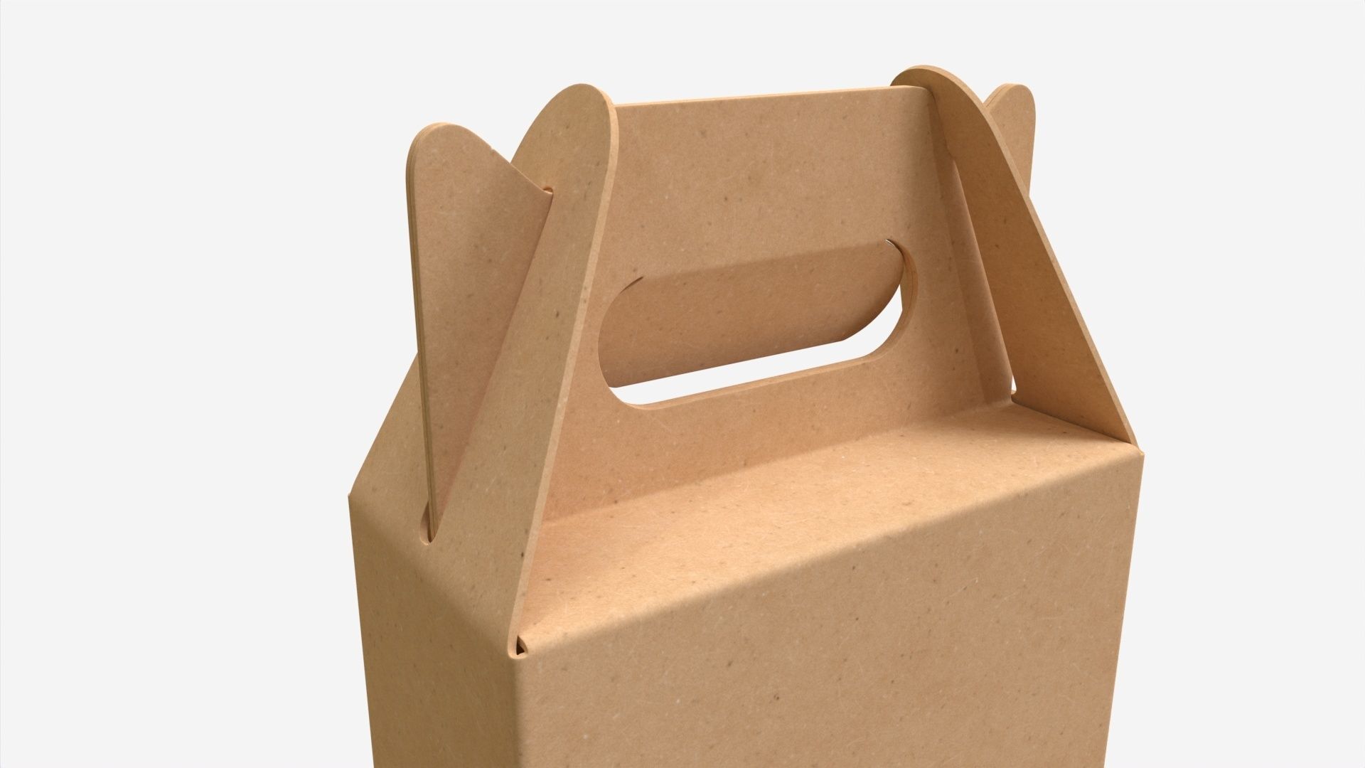 Bottle carboard gable box packaging 3D model_4