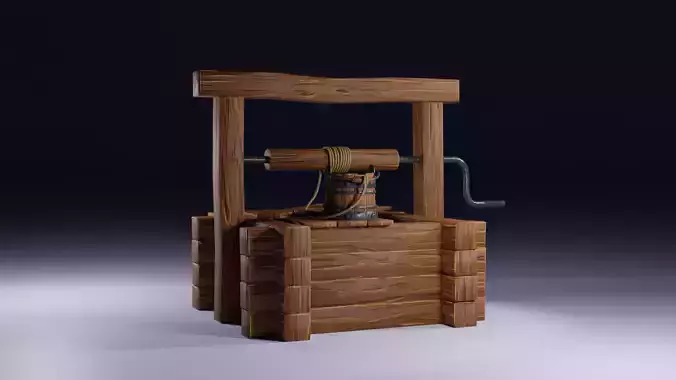 Stylized Wooden Well