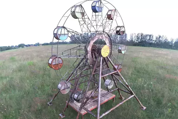 Abandoned Ferris Wheel 3D model