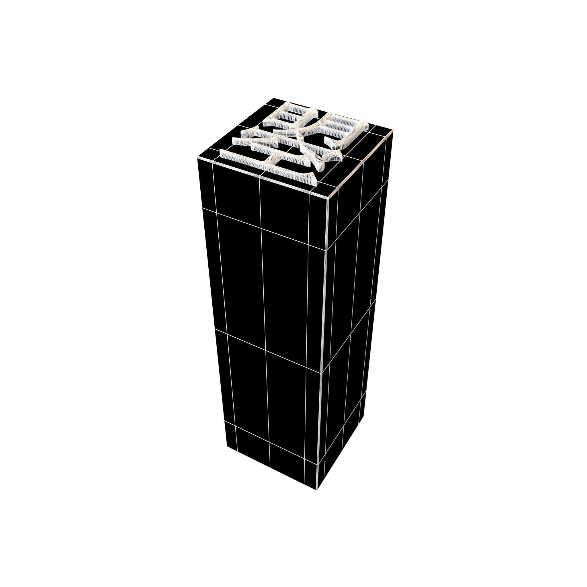 Movable Type Printing Word Seal Zhao v1 001 Low-poly 3D model_7