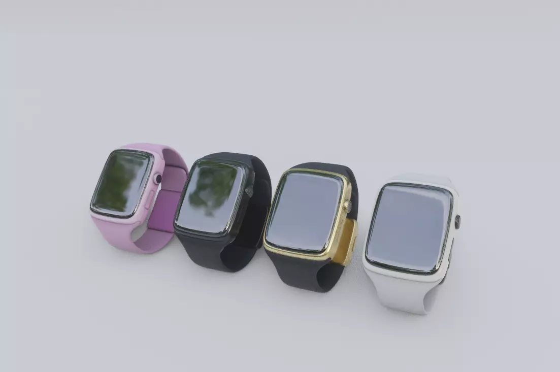 Smartwatch X01 Low-poly 3D model_0