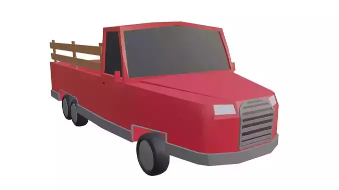 Lowpoly Van truck Free low-poly 3D model
