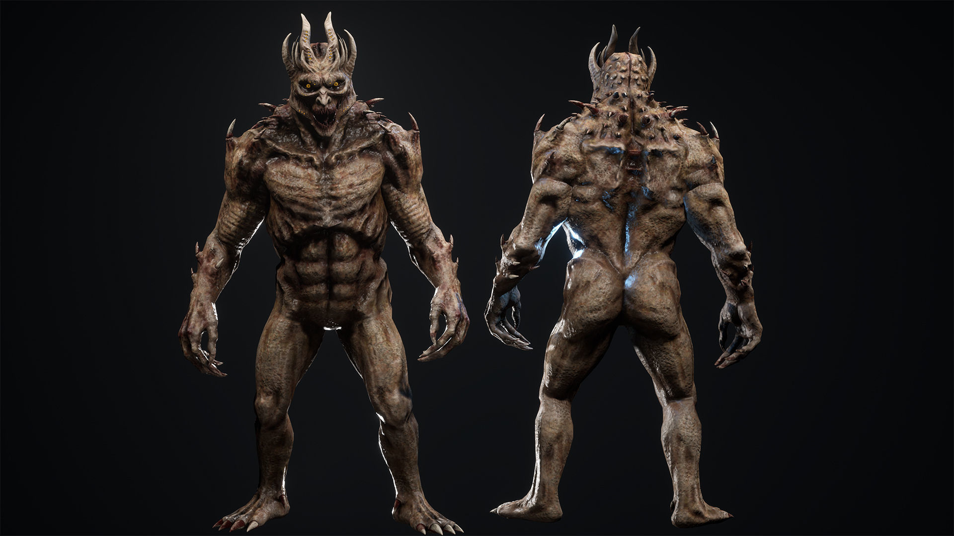 Monster 02 Low-poly 3D model_9