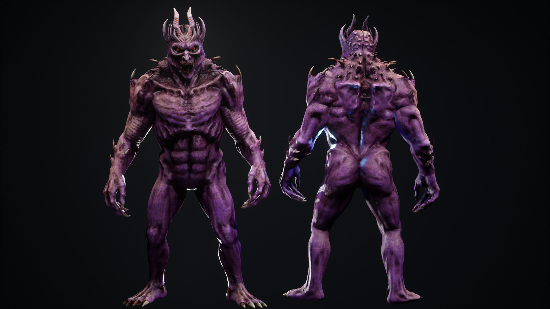 Monster 02 Low-poly 3D model_11