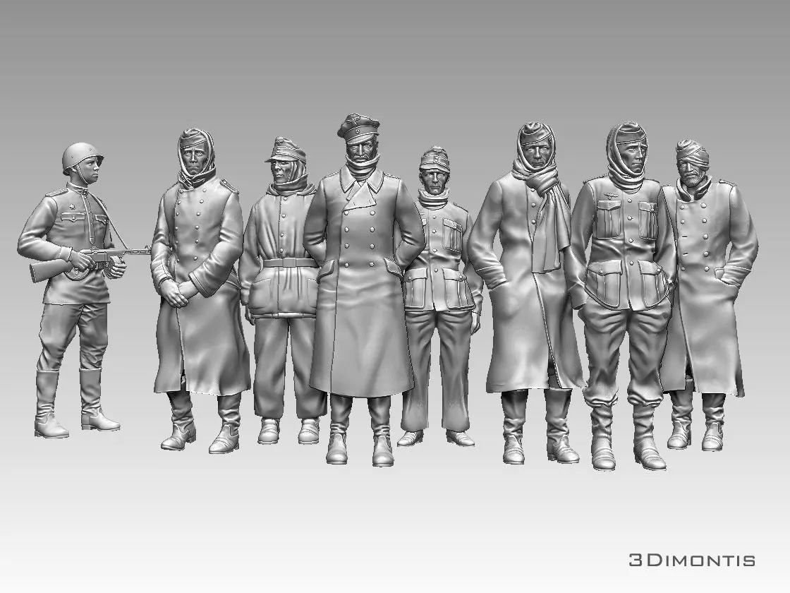 captured German soldiers 3D print model_0