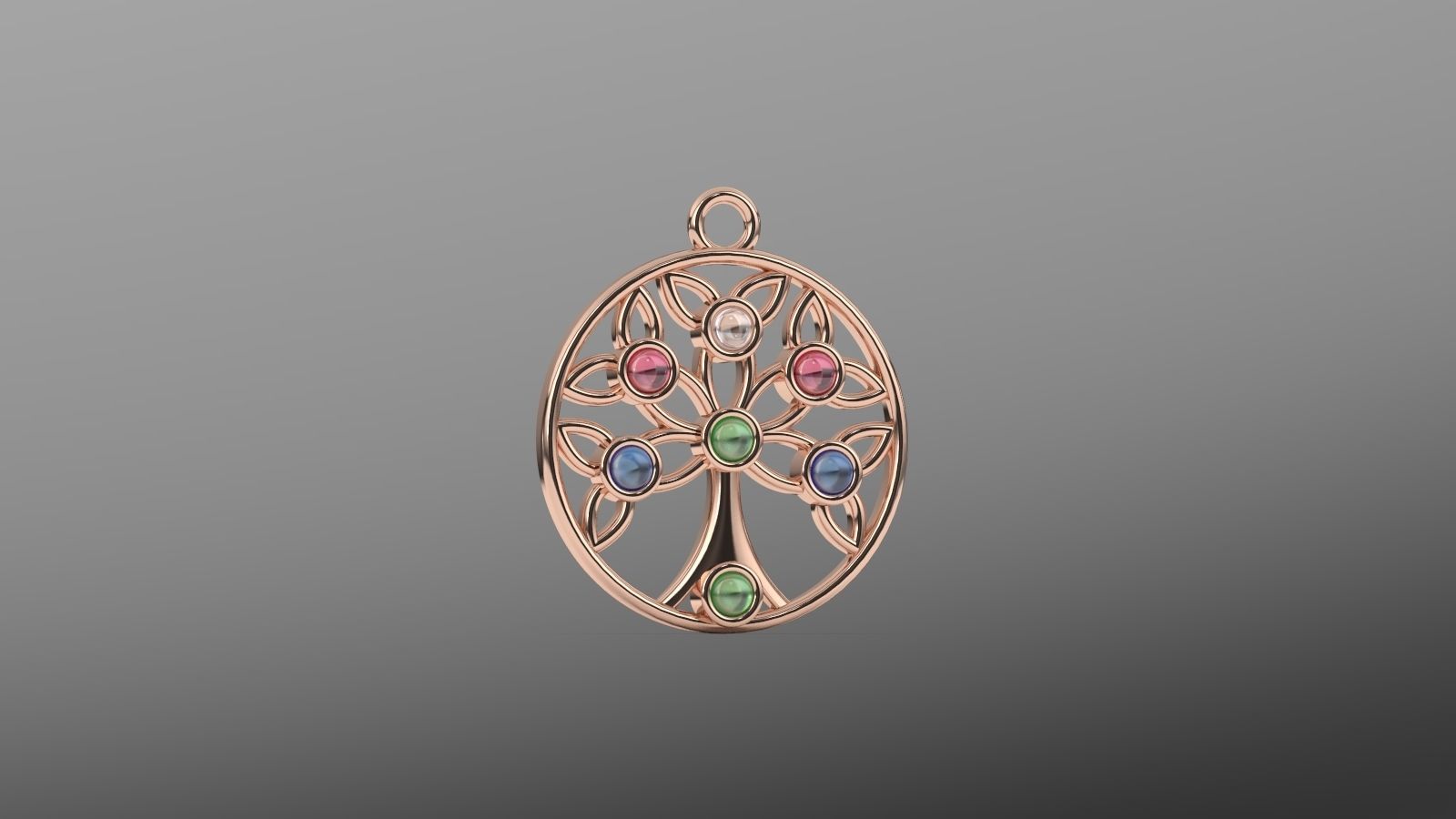 tree life pendant 3D print model_2