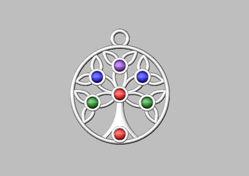 tree life pendant 3D print model_9