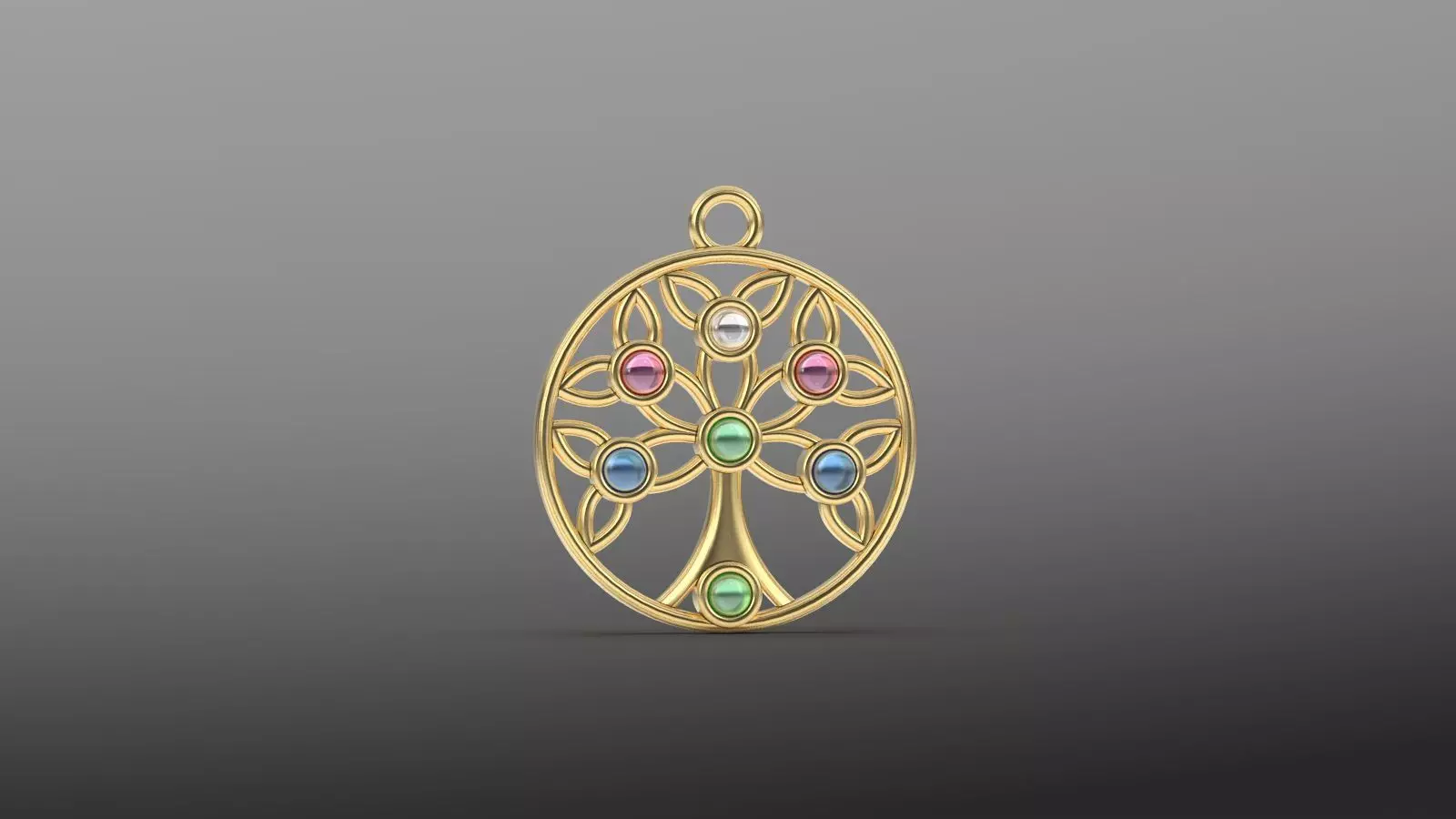 tree life pendant 3D print model_0