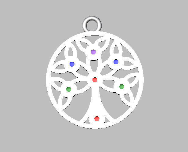 tree life pendant 3D print model_6